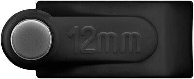 Káblová úchytka 12mm, čierna, 100ks/bal
