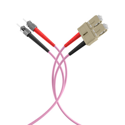 Fiber kábel SC-ST, 5m Duplex OM4(50/125µm), LSOH, 3mm, fialový