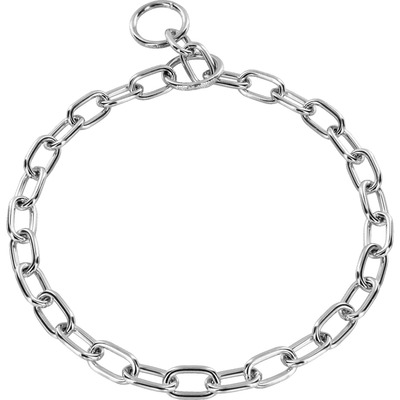 Obojok retiazkový sťahovací 3.4mm/59cm, stredné oko, chrómovaná oceľ, HS