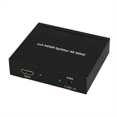 Video distribútor/splitter HDMI 1IN/2OUT UHD 4K (60Hz) 18G, čierny