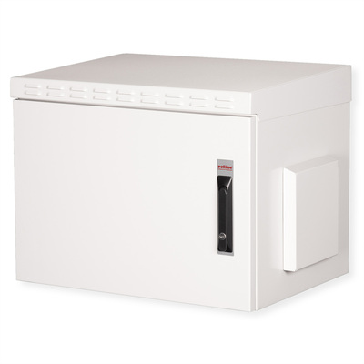 19" Rack na stenu 7U, sivý, 490x600x450mm (HxWxD), RAL7035, IP55, vonkajší, odnímateľné bočnice