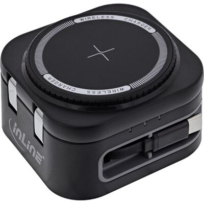 Nabíjačka bezdrôtová (wireless), skladacia 3v1, MagSafe kompatibilná,15W