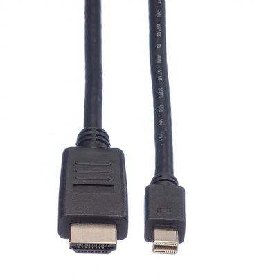 Kábel DisplayPort mini na HDMI M/M 2m, jednosmerný, max. 1920x1200@60Hz, čierny
