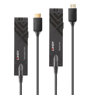 Predĺženie HDMI cez Fibre Optic LC OM3 do 300m, HDMI 2.0, 4K@60Hz, 18G, napájanie cez USB (Micro-B)