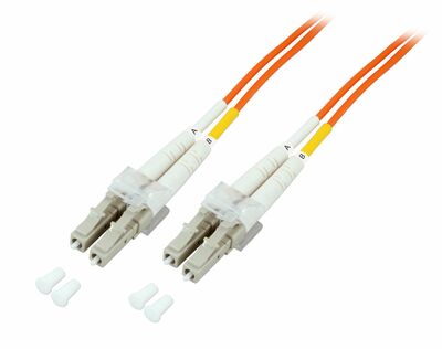 Fiber kábel LC-LC, 15m Duplex OM2(50/125µm), LSOH, 2mm, oranžový