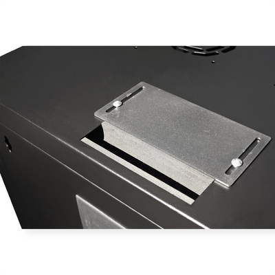 19" Rack na stenu 9U, čierny, 505x600x600mm (HxWxD), RAL9005, PRO, odnímateľné bočnice