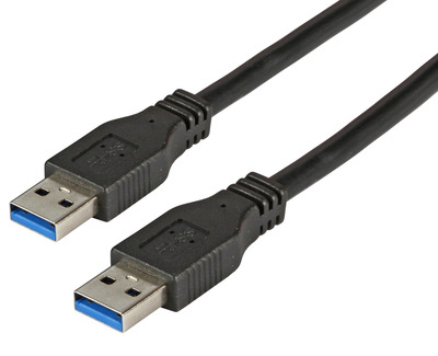Kábel USB 3.2 Gen 1, A-A M/M 5m, 5Gbps, čierny, Premium