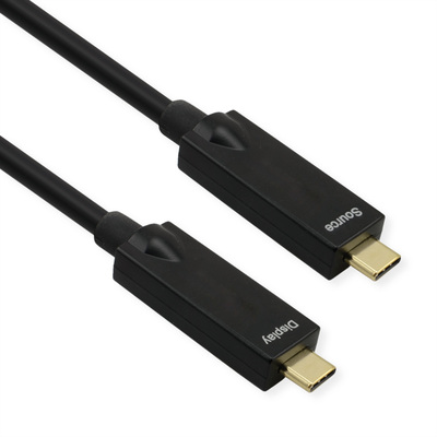 Kábel USB 3.2 Gen 2, Typ C CM/CM 15m, 10Gbps, PD 60W 20V3A, čierny, aktívny, optický