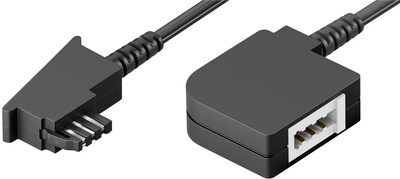 Kábel telefónny TAE-F M/F, 10m, čierny