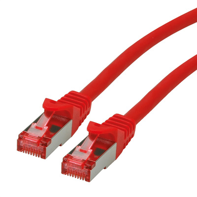 S/FTP (PiMF) Patchkábel LSOH 0.3m cat.6, červený, Cu, Component Level