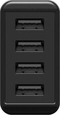Nabíjačka USB 230V 4port, 4xUSB A, 3A, 30W, čierna