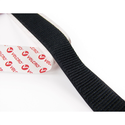 Suchý zips "hook & loop", nalepovací, 2.5m, šírka 20mm, čierny, VELCRO®