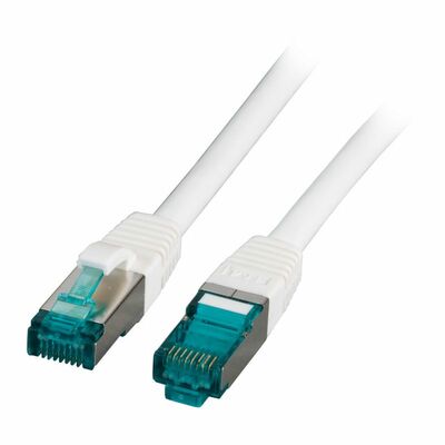 S/FTP (PiMF) Patchkábel LSOH 0.5m cat.6a, biely, Cu
