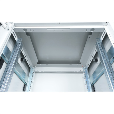 19" Rack na podlahu 22U, 1164x600x600mm (HxWxD), PRO, sklenené dvere, sivý