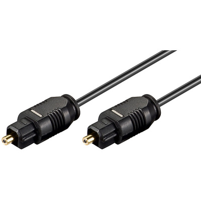 Kábel Toslink audio optický SPDIF prepojovací M/M 0.5m, ø2.2mm, čierny, Slim