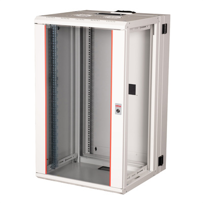 19" Rack na stenu 20U, sivý, 996x600x600mm (HxWxD), RAL7035, PRO, otočný (2-dielny)