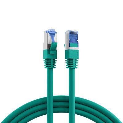 S/FTP (PiMF) Patchkábel LSOH 0.15m cat.7, zelený, Cu, SuperFlex