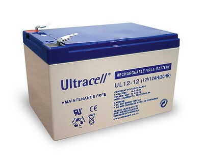 Batéria Ultracell AKKU UL12-12 (12V 12Ah), Faston (4.8mm)