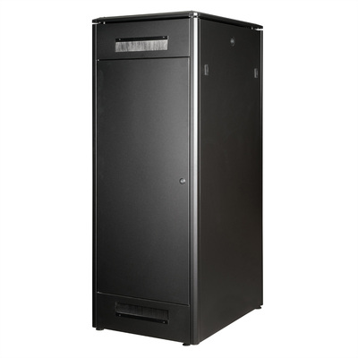19" Rack na podlahu 32U, 1609x600x800mm (HxWxD), PRO, sklenené dvere, čierny