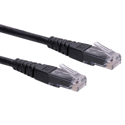 UTP Patchkábel 0.3m cat.6, čierny, Cu