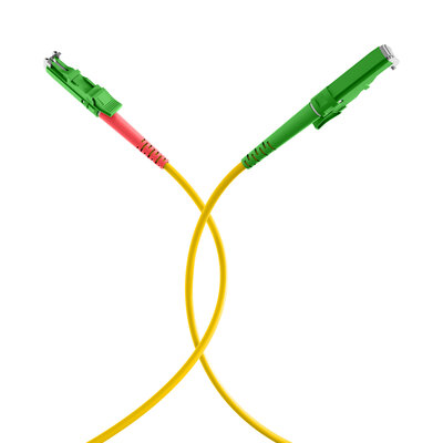 Fiber kábel E2000/APC-E2000/APC, 0.5m Duplex OS2(9/125µm), LSOH, 3mm, žltý