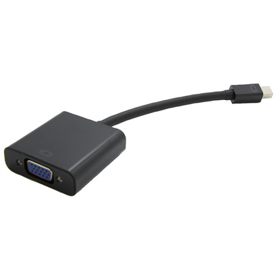 Adaptér mini DisplayPort na VGA M/F, 15cm čierny, DP. ver. 1.1