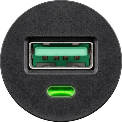 Nabíjačka USB do auta 1port, 1x USB Typ C, 3.1A, 18W, Quick Charge, čierna