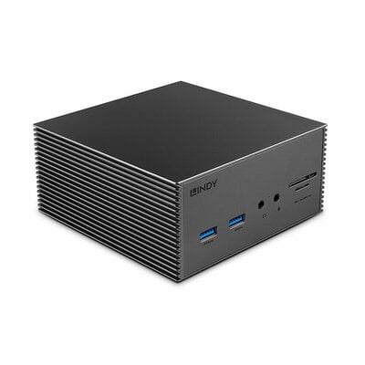 Dokovacia Stanica USB Typ C, 1x DP, 2xHDMI, 5xUSB, LAN, čítačka, PD 100W, 4K@60Hz, 0.9m, s adaptérom