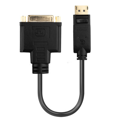 Adaptér DisplayPort/DVI M/F, 15cm čierny