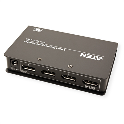 Video distribútor/splitter/hub DisplayPort 1.2 1IN/4OUT, 21.6 Gbps, MST, 4K@60Hz, ext. adaptér