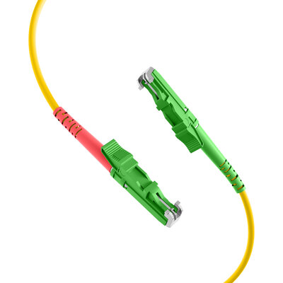 Fiber kábel E2000/APC-E2000/APC, 0.5m Duplex OS2(9/125µm), LSOH, 3mm, žltý