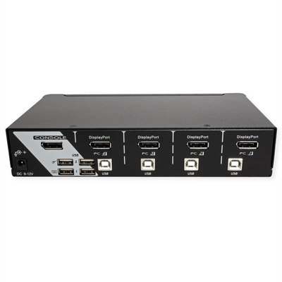 KVM switch/prepínač 4PC, DisplayPort, USB, USB hub