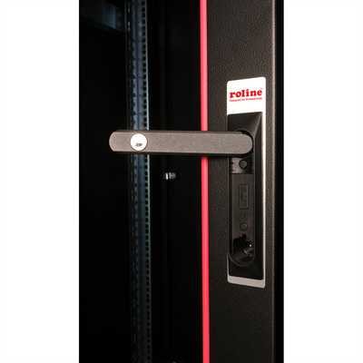 19" Rack na podlahu 22U, 1164x600x600mm (HxWxD), PRO, sklenené dvere, čierny