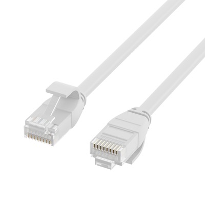 UTP Patchkábel LSOH TPE 3m cat.6a, biely, slim, Cu, UltraFlex, Ø3.6mm