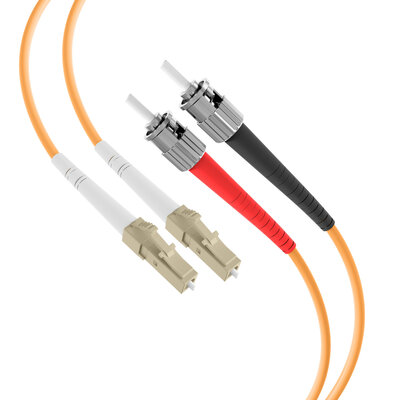 Fiber kábel LC-ST, 10m Duplex OM1(62.5/125µm), LSOH, 2mm, oranžový