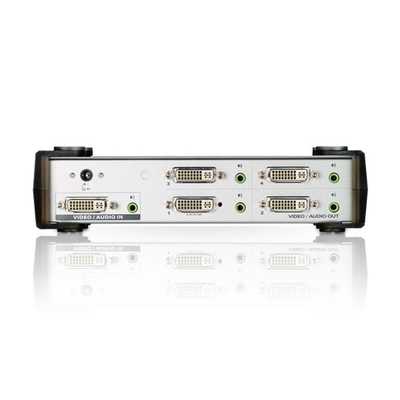 Video distribútor / splitter DVI-I + audio, 1IN/4OUT