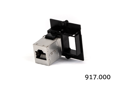 Konektor Keystone cat.6, tienený, strieborný, SPOJKA RJ45, slim