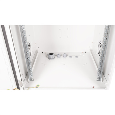 19" Rack na stenu 16U, sivý, 891x600x600mm (HxWxD), RAL7035, IP55, vonkajší, odnímateľné bočnice