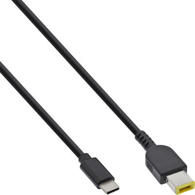 Kábel USB Typ C napájací 2m, USB C / DC konektor štvorcový (Lenovo), 65w, čierny