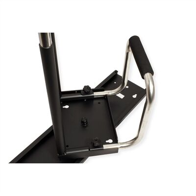 Držiak PC pod dosku stola, max 30kg pre PC široké 123-253mm, výška 357-557mm, otočný, čierny/sivý