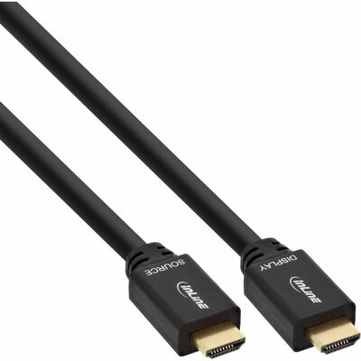 Kábel HDMI M/M 30m, High Speed+Eth, 4K@30Hz, HDMI 1.4, G pozl. kon., čierny, jednosmerný, Aktívny