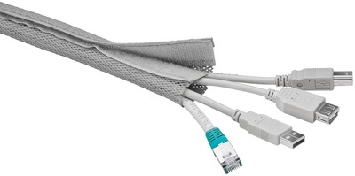 Káblový organizér Kábel Fix, suchý zips, 1.8m, ⌀ 20-40mm, sivý