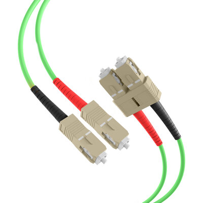 Fiber kábel SC-SC, 3m Duplex OM5(50/125µm), LSOH, 3mm, zelený