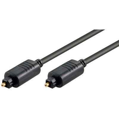 Kábel Toslink audio optický SPDIF prepojovací M/M 1.5m, ø5.0mm, čierny