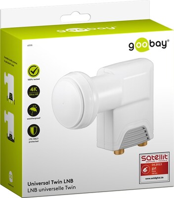 Konvertor LNB Twin, DVB-S, DVB-S2, 4K, 3D