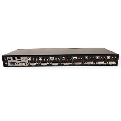 KVM switch/prepínač 8PC, USB, Audio, DVI-D