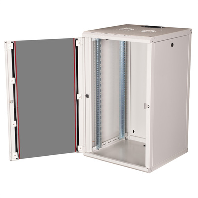 19" Rack na stenu 20U, sivý, 996x600x600mm (HxWxD), RAL7035, PRO, odnímateľné bočnice