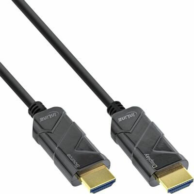 Kábel HDMI M/M 25m, Ultra High Speed+Eth, 8K@60Hz, HDMI 2.1, čierny, jednosmerný, aktívny, optický