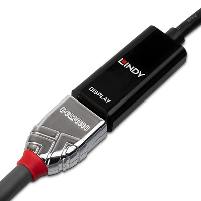 Adaptér DisplayPort/HDMI M/F, 4K@30Hz (DP 1.2, HDMI 1.4), 15cm, čierny