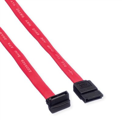 Kábel SATA II M/M 0.5m, zahnutý, 3 Gbit/s, červený